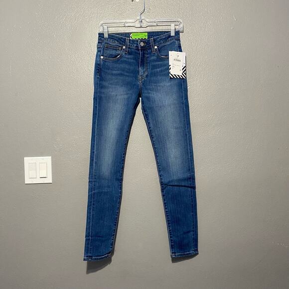 Free People Sandrine Rose Mid-Rise Skinny Denim Jeans Indigo Size 25 - Picture 1 of 9